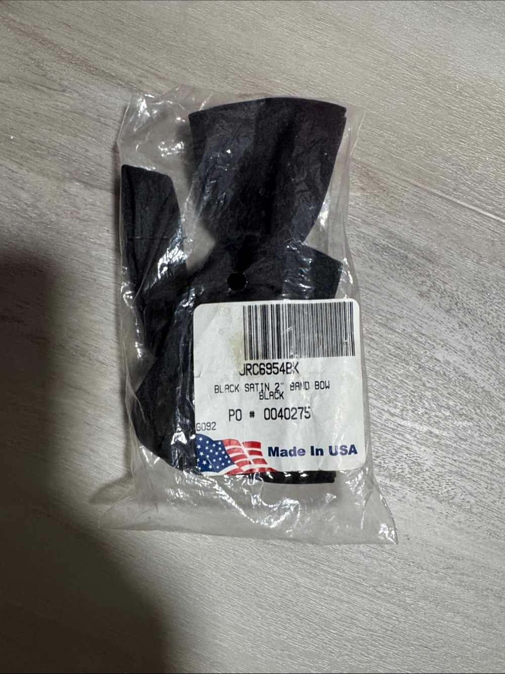 Black Satin 2" Band Bow Phone Accessory